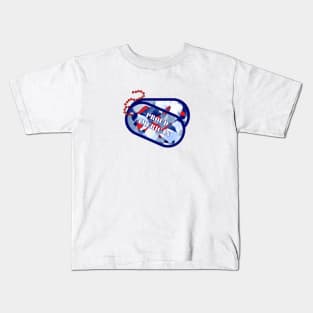 Red White Blue Camo Dog Tags Proud American Kids T-Shirt